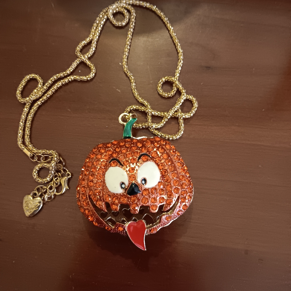 Halloween Pumpkin Pendant Necklace